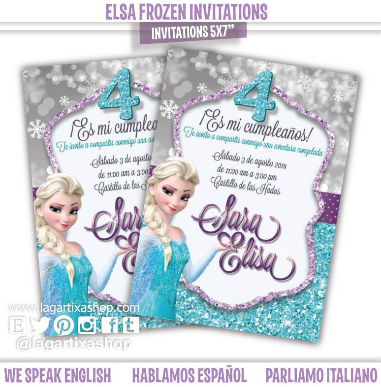 frozen party invitations