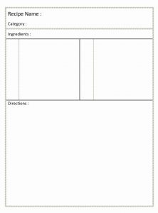 full page recipe template for word blank recipe card freewordtemplates