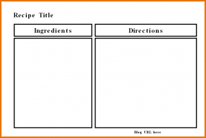 full page recipe template for word recipe template for word template