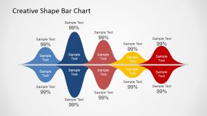 fun powerpoint templates creative shape bar chart x