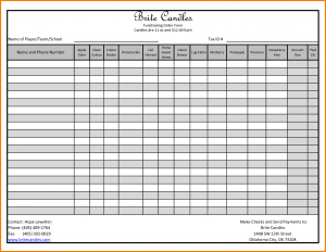 fundraiser order form order form template excel