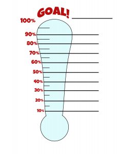 fundraiser thermometer templates goal thermometer