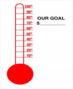fundraiser thermometer templates sample goal thermometer template