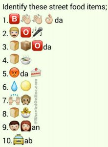 funny emoji copy and paste whatsapp guess street food names from emoticons and smileys