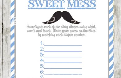 gender reveal invitation template blue grey moustache baby shower games sweet mess