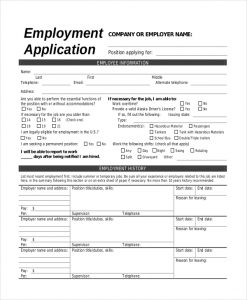 general application for employment general job application form printable