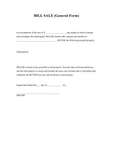 general bill of sale form general bill of sale form 791x1024
