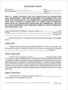 general contractor agreement construction contract sample template