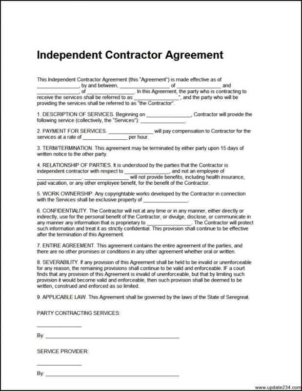 general contractor agreement