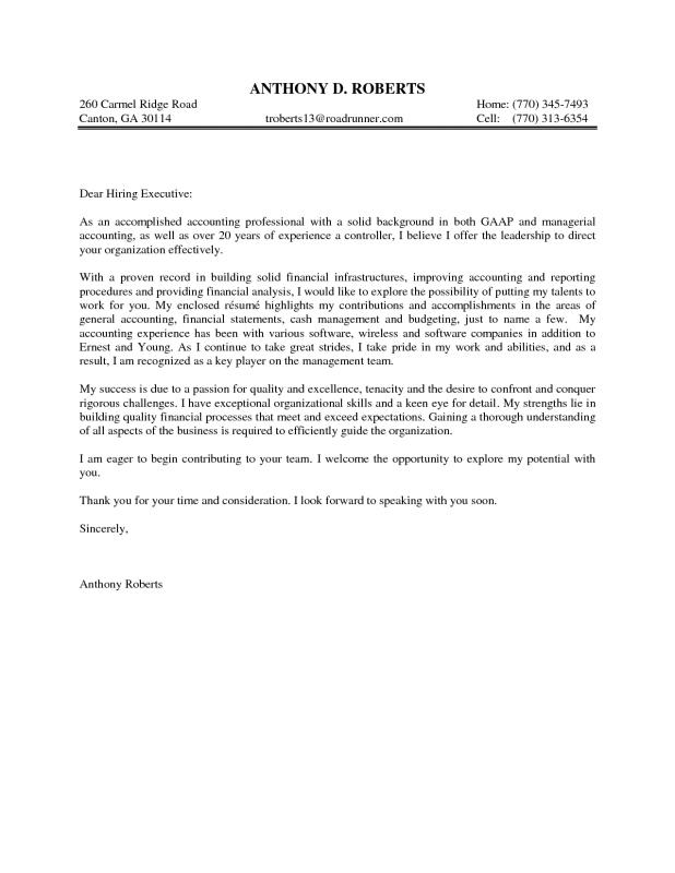 general cover letter template
