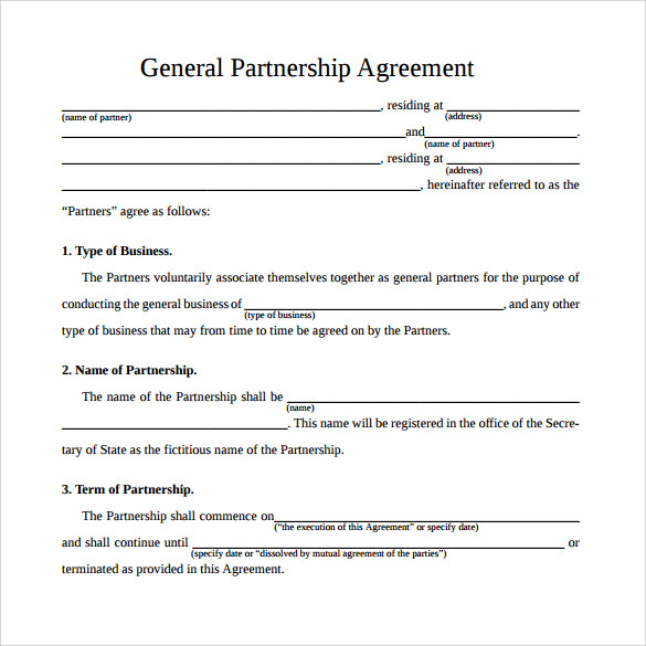general partnership agreement