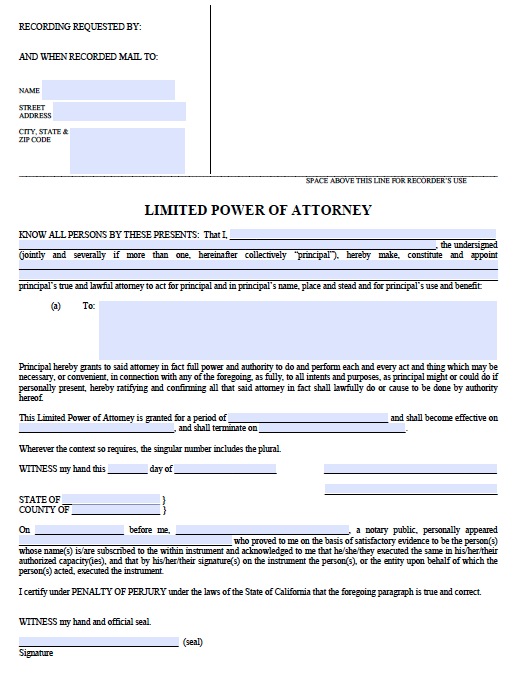 general power of attorney form pdf