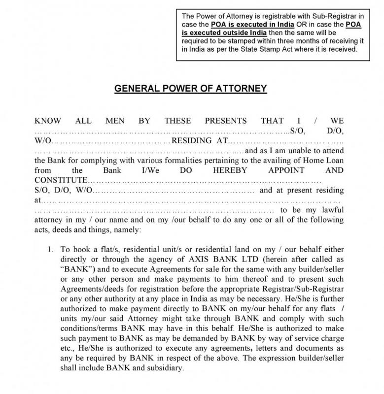 general power of attorney sample