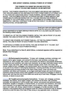 general power of attorney template new jersey general durable power of attorney form