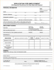 generic job application generic employment application form 25521458