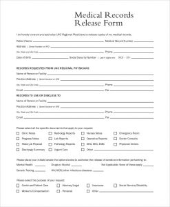 generic medical records release form sample medical records release form examples in pdf word regarding generic medical records release form
