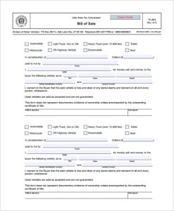 generic vehicle bill of sale blank motorcycle bill of sale form