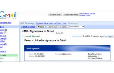 gmail signature template gmail linkedin email signatures