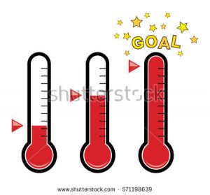 goal thermometer template stock vector vector clipart set of goal thermometers at different levels with degrees no numbers golden stars