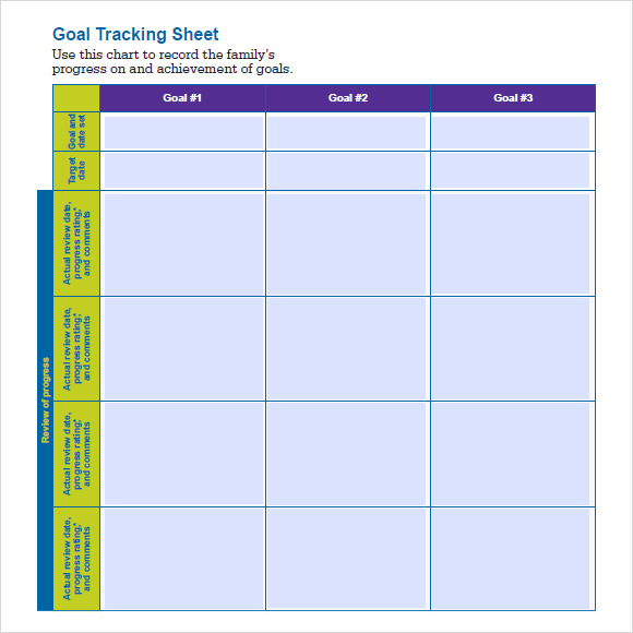 goal tracker template