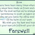 goodbye email to coworkers after resignation touching farewell card quote to boss from colleagues