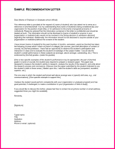 grad school letter of recommendation sample letters of recommendation for graduate school from employer
