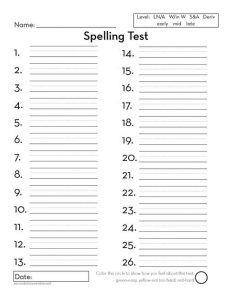 grade sheet template spelling test template moafopew