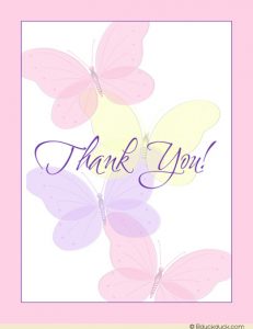 graduation card template pastel butterfly thank you card simple pink purple yellow front