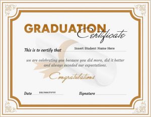 graduation certificate templates graduation certificate cr