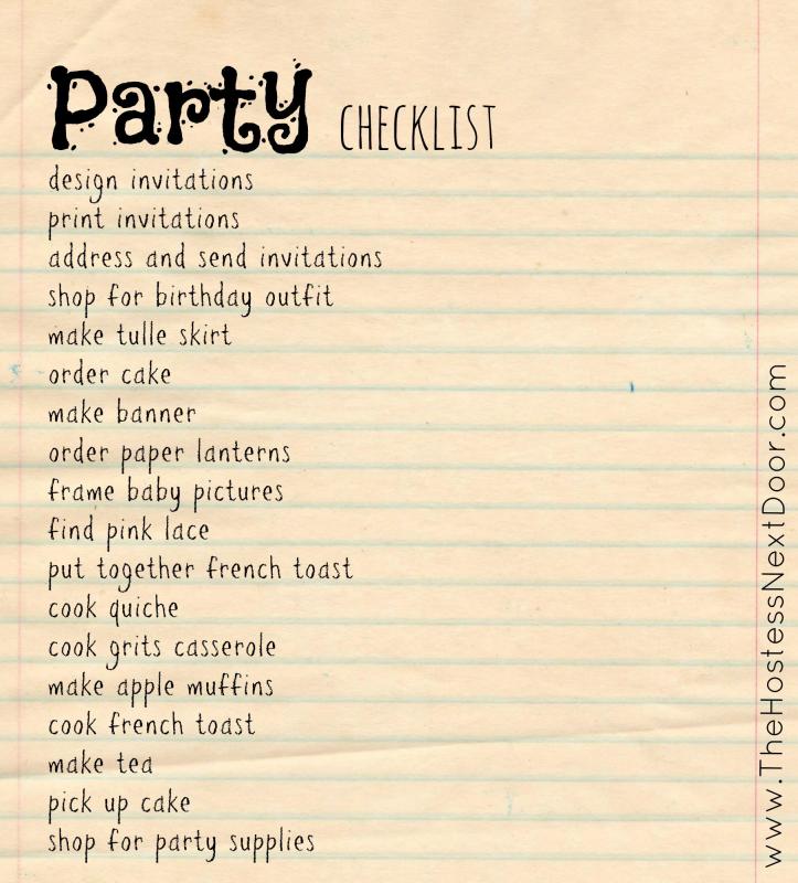 graduation party checklist