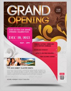 grand opening flyer grand opening flyer template psd