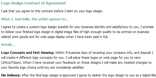 graphic design contracts