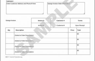 graphic design invoice template sample garage invoice template