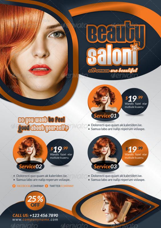 hair salon flyers