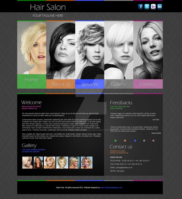 hair salon websites