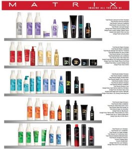 hair salon websites matrix products