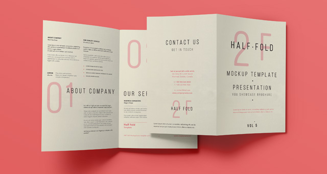 half fold brochure template
