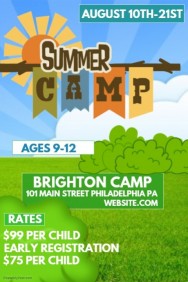 half page flyer template summer camp poster template adcfaecccbdb