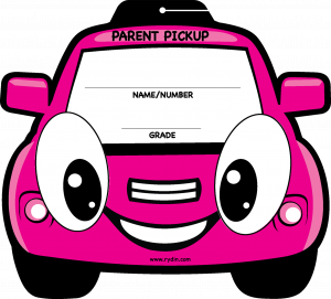 hang tag template parent pickup visor tag web