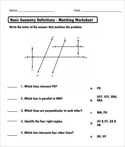 high school geometry high school basic geometry worksheet template