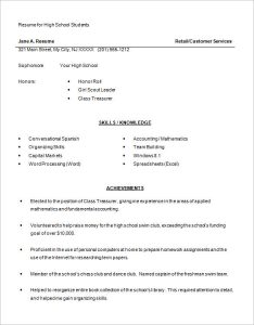 high school resume examples high school resume examples