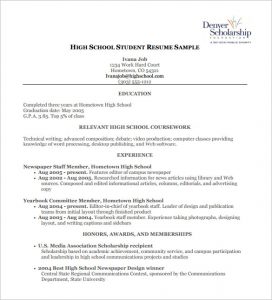 high school resumes high school student resume pdf free download