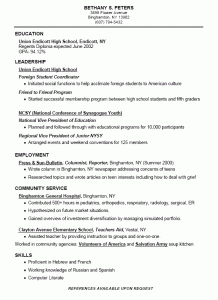 high school student resume examples high s