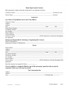 hold harmless agreement template repair contract fill online printable fillable blank pdffiller intended for home improvement contract template