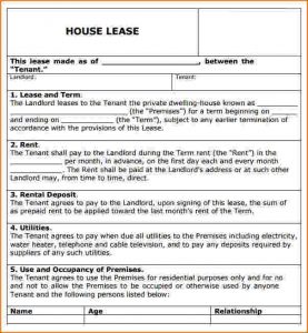 home lease agreement house rental agreement free house lease agreement template