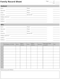 homeschool grade book family information sheet template