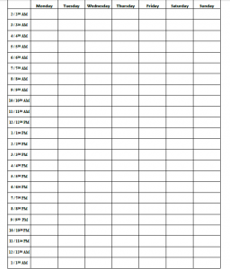 homeschool schedule template timed planner for the week