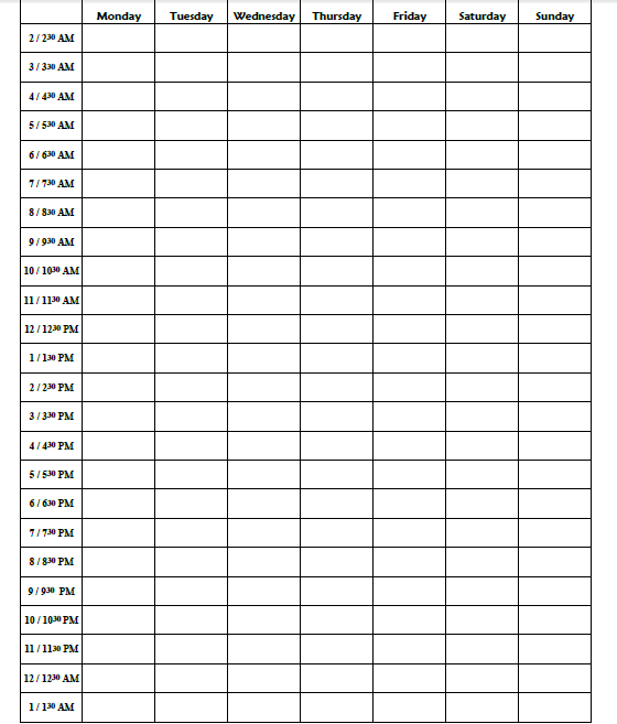 homeschool schedule template