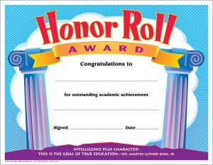 honor roll certificate t honorroll p