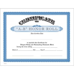 honor roll certificates bl